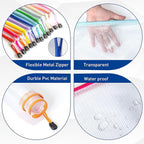 18pcs Mesh Zipper Pouch Bags, A4 Letter Size, 9 Colors Zipper Pouches for Organizing, File Storage Bags, Travel, School Office Organize