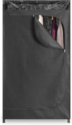 Whitmor Portable Clothes Closet - Freestanding Garment Organizer with Cover - 36 Inches Wide - Black