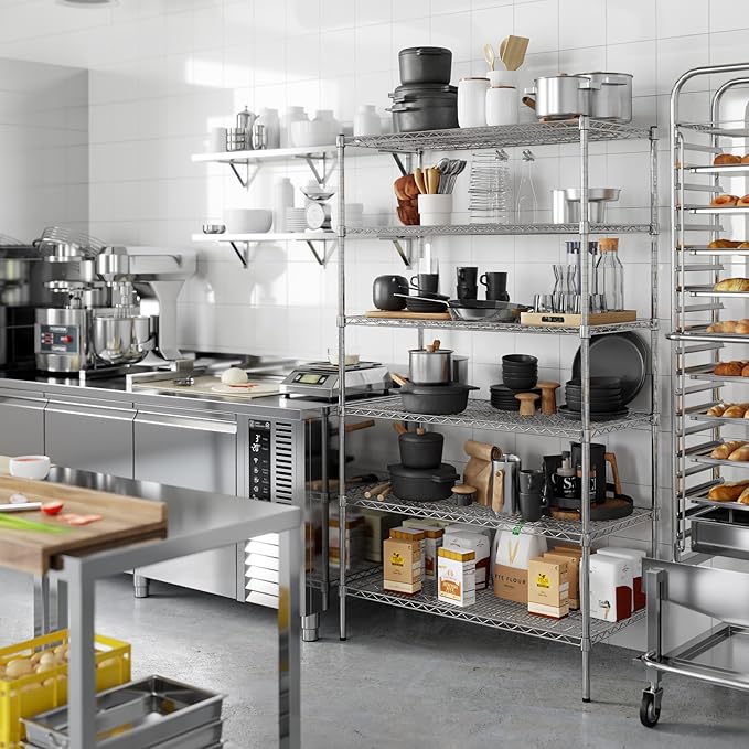 21" Deep x 42" Wide x 74" Height Wire Shelving Kit | 6-Tier | NSF Commercial Storage Rack Unit