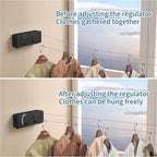 JOOM Retractable Clothesline Indoor Outdoor Clothes Line - Heavy Duty Clothes Drying Laundry Line - Wall Mounted Drying Rack - Air Dry Clothing Lock to Prevent Sagging (Two line,Black)