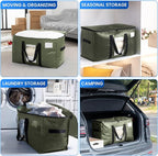 TAILI 6 Pack Green Extra Large Moving Bags, Heavy Duty Totes with Visible Window, Wrap Around Handles, Space-Saving Storage, Alternative to Moving Boxes