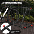 GAOMON Commercial Grid Bike Rack Stand, 5 Holders Capacity Heavy Duty Metal Floor Bike Stand Outdoor Bicycle Rack for Garage School Outdoor Parking Bike Shop, Single Sided