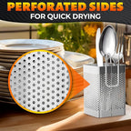 Dishwasher Chopstick Basket – 2.75" x 2.75" x 3.93" Stainless Steel Utensil Holder, Rust-Resistance Chopstick Holder for Dishwasher Basket – Hanging Caddy for Organizing Chopsticks, Straws & Teaspoons