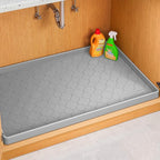 Jin&Bao Waterproof Under Sink Mat 25" x 19", Thick Silicone Mat Cabinet Protector for Kitchen and Bathroom, Shelf Liner, Home Organizer and Storage, Multipurpose Tray for Gadgets and Essentials
