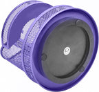 Annova Mesh Desk Organizer Rotate with 5 Compartments Round Spinning Tidy Candy/Pen Holder Desk Accessories Office, Art Supply, Storage, Classroom, Home (Purple)
