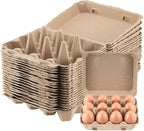 20 Pack Egg Cartons Bulk - 3×4 Style Reusable Cardboard Cartons 12 Count, Dozen Chicken Egg Crates