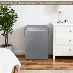 Foldable Laundry Hamper with Lid & Laundry Bag with Drawstring,Portable Laundry Basket with Easy Carry Handles,Clothes Hamper Space Saving Organizer for Bathroom,Bedroom,College Dorm,RV,Grey