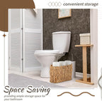 Wicker Toilet Paper Storage Basket Large Scallop Edge Water Hyacinth Narrow Wicker Baskets for Toilet Paper up to 9 Mega Rolls for Bathroom Accessories Organizer Storage