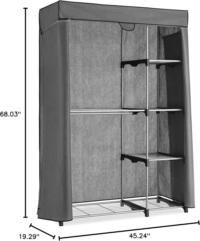 Whitmor Deluxe Utility Closet - 5 Extra Strong Shelves - Removable Cover