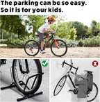 UNITEDPOWER Bike Floor Stand, Adjustable Freestanding Bicycle Storage Parking Rack for Indoor, Outdoor 16''-29" Wheel Stand