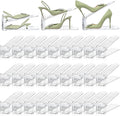 Shoe Slots Organizer,36 Pack Transparent Shoe Stacker Adjustable Shoe Slot Organizer Space Saver Shoe Rack Holder Shoe Storage Organizers for Closet,Transparent