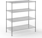 24" Deep x 48" Wide x 54" Height Wire Shelving Kit | 4-Tier | NSF Commercial Storage Rack Unit