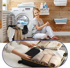 Woanger 12 Pack 28 x 45 Inch Extra Large Laundry Bags Bulk Washable Travel Laundry Bag with Drawstring Closure Large Dirty Clothes Organizer for College Dorm Home Hotel Camping(Black)