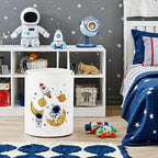 Baby Laundry Basket Baby Nursery Hamper Kids Laundry Basket Toy Storage Bin for Boys Room Decor Gift Baskets for Bedroom Bathroom(Astronaut)