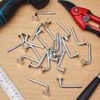 Zonon 100 Pcs M7 x 55mm Universal Pallet Rack Drop Pins, L Shaped Flat Head Safety Bolts, Heavy Duty Carbon Steel Shelf Pins for Warehouse, Storage and Shelving Systems