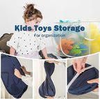 4 Pack Collapsible Laundry Baskets Dual Compartment, Mesh Pop Up Hamper with Easy Carry Handles, Foldable laundry hamper for College Dorm, Kids Room, Laundries and Travel, toy storage basket
