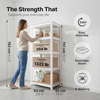 HOMEDANT House 5 Tier 24.1" W Laminated Metal Shelving Unit Adjustable Storage Utility Rack Heavy Duty Shelves Organization Multipurpose Shelf Kitchen Garage Pantry Closet 1 Pack | House, Adjustable, Utility Rack, Shelves, Organization, Multipurpose