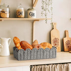 Toilet Paper Storage Basket Bathroom Counter Organizer Wicker Baskets for Organizing Cute Basket for Bedroom Nursery Room Kitchen Bathroom Decor-Gray