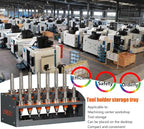 CNC Tool Rack for Workshop Storehouse Airplane Car Furniture Make, CNC Tool Holder on Desktop Placed, CNC Tool Storage Rack Placed on The Desktop