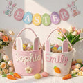 Personalized Embroidered Baby Easter Basket with Name, Custom Bunny Baskets Egg Hunt for Kids, Baby Easter Gift, Egg Hunt Basket for Kids, Boys, Girls A2