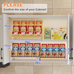 Expandable Can Organizer for Pantry, 3-Tier Adjustable Bamboo & Iron Can Rack for Cabinets, Easy Access Food Storage Shelf for Canned Goods, Soda & Soup Cans, Holds Up to 30 Cans (Patent Pending)