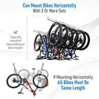 USA Based Ceiling Bike Hanger Slide Mount Up To 6 Bikes, Sliding Garage Bicycle Storage, 51" Heavy Duty Hanging Hook Racks 450lbs Limit, Overhead Mounted Hangers for Storing Bicycles | White