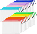 SUNEE Plastic Mesh Zipper Pouch 11x15 in (8 Colors, 24 Packs),Extra Large Water-Resistant Zip Bag for School Office Supplies, Puzzles & Games Organizing Storage