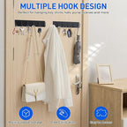 Magnetic Key Holder Wall Mount, Magnetic Key Rack Hanger With 6 Hooks For Metal Front Door, Magnetic Utensil Holder For Fridge, Strong Magnet Hanger Hook For Hanging Purse Kitchen Grill Tools Coat