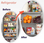 ClearSpace Plastic Pantry Organization and Storage Bins with Removable Dividers – XL Perfect Kitchen / Refrigerator/ Cabinet Organizers, 2 Pack