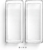 BINO | Oblong Plastic Drawer Organizer Bin, 2-Pack | THE ARTISAN COLLECTION | Multi-Purpose | Durable | BPA-Free | Desk, Vanity, Bathroom & Makeup Drawer Organizer