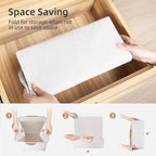STORAGE MANIAC 1-Pack Large Laundry Hamper, 100L (26.4 Gal) Collapsible Laundry Basket with Bamboo Handles, Freestanding Waterproof Clothes Hamper for Laundry Room, Bedroom, Dorm, Towels, Toys, White
