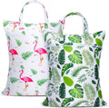 2 Pcs Large Travel Laundry Bags - Waterproof with Handle, Washable Dirty Clothes Bags for Travel, Wet/Dry Bag for Gym, Swimming Pool, College Dorm