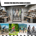 sogiv Freestanding Vertical Bike Storage Stand, Heavy Duty 5-Bike Capacity Floor Rack for Garage & Indoor, Space-Saving Bicycle Organizer