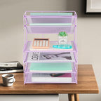 OPNICE 6-Tier Letter Tray Paper Organizer, Desk Organizers and Accessories, Desktop File Organizer, Office Desk Accessories for Office Supplies(Purple)