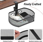 Under Desk Storage Drawer Organizer, Clamp on Under Table Shelf Hanging Desk Mount Tray Attachable Drawer Basket for Home Office Desktop Clutter Management Space Saving