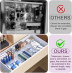 25 Pcs Clear Drawer Organizer, Adjustable Drawer Storage Box, 3-Size Desk Drawer Organizer, Acrylic Storage Bins for Makeup, Cosmetic, Kitchen Utensils, Bedroom Dressers Tool Organizer for Gadgets