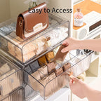 Underwear Organizer for Closet, Acrylic Socks Bra Underwear Drawer Organizer with Dividers, 24 Cell Stackable Closet Organizer and Storage Drawer for Clothing, Baby Clothes, Bra, Ties, Scarf
