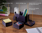 Bostitch Office Konnect Desk Organizer and Charging Station, 2 USB Ports & 2 Plugs, Charges Phones & Tablets, Pencil Cup, 4-Piece Design, Black