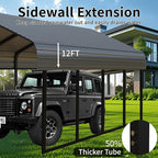 20x40 FT Heavy Duty Metal Carport - Galvanized Steel Car Shelter Garage Kits for 4 Car, RVs, Boats & Outdoor Storage