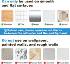 Adhesive Shower Caddy, 2 Pack Acrylic Bathroom Shelves, No Drill Wall Mount Organizer Storage Shelf