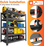 Metal Garage Shelving Unit, 6-Tier 78" H x 39.4" W x 15.7" D Tall Storage Shelves, Heavy Duty & Adjustable, Slim Design Utility Rack for Kitchen, Pantry, Basement, Warehouse
