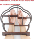NWFashion Chinese Wooden Assemble Display Stand Symmetric Short Floor Curio Cabinets Shelf (2)