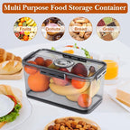 Bread Box for Homemade Bread Boxes for Kitchen Counter Airtight, Time Recording Bread Storage Container with Lid, Bread Containers Storage Airtight Loaf Bread Keeper, Large, Dark Grey
