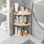 Bathroom Counter Organizer,Countertop Organizer,Vanity Organizers,Bathroom Storage,Bathroom Sink Caddy,Counter Shelf,Corner Counter,Corner Shelves(Black-Burlywood)