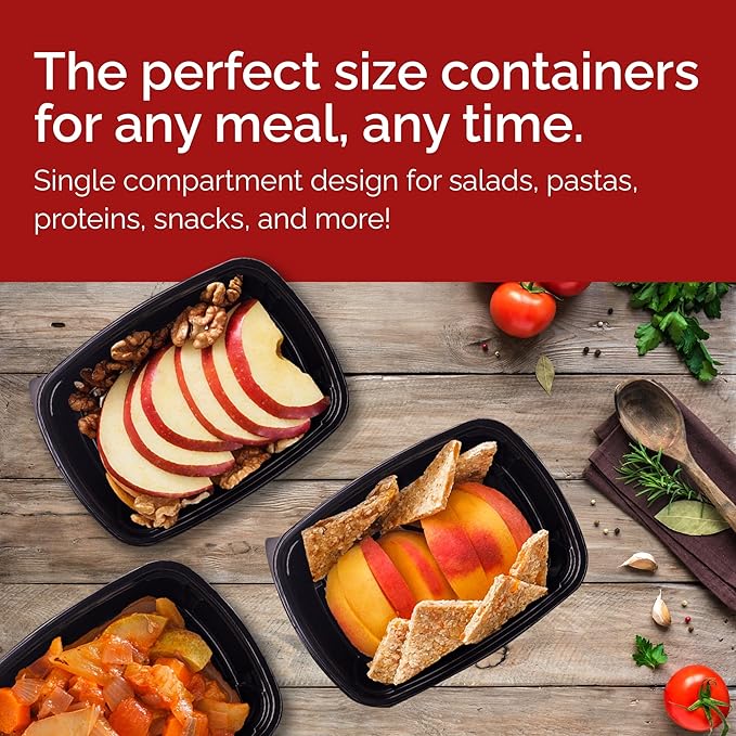 Reli. Meal Prep Containers (100 Pack, 32 oz.) | 1 Compartment Food Containers with Lids | Microwavable Freezer Dishwasher Safe - Bento Box