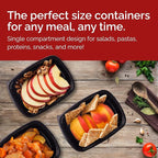 Reli. Meal Prep Containers (100 Pack, 32 oz.) | 1 Compartment Food Containers with Lids | Microwavable Freezer Dishwasher Safe - Bento Box