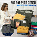 TAILI 2 Pack Green Extra Large Storage Bags, Heavy Duty Totes with Visible Window, Wrap Around Handles, Perfect for Moving