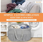 Collapsible Laundry Baskets with Lid, Foldable Laundry Basket with Pockets, Pop Up Laundry Hamper with Dual Handles, 99L Sturdy Hampers for Clothes, Groceries, Supplies, Tools, Grey