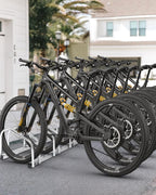 Bike Floor Stand, Freestanding Bike Parking Rack for Garage, Heavy Duty Bicycle Storage Organizer Fit 22-28" Wheels & 2.2" Tire Width,Indoor Outdoor Bike Storage Stand for Home, Apartment, Bike Shop