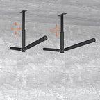 Double Kayak/Ladder Ceiling Storage Rack, Hi Port 2 Ladder Hanger Overhead Garage Kayak Ladder Rack, Holds 200 lbs, Adjustable Height Design, Black